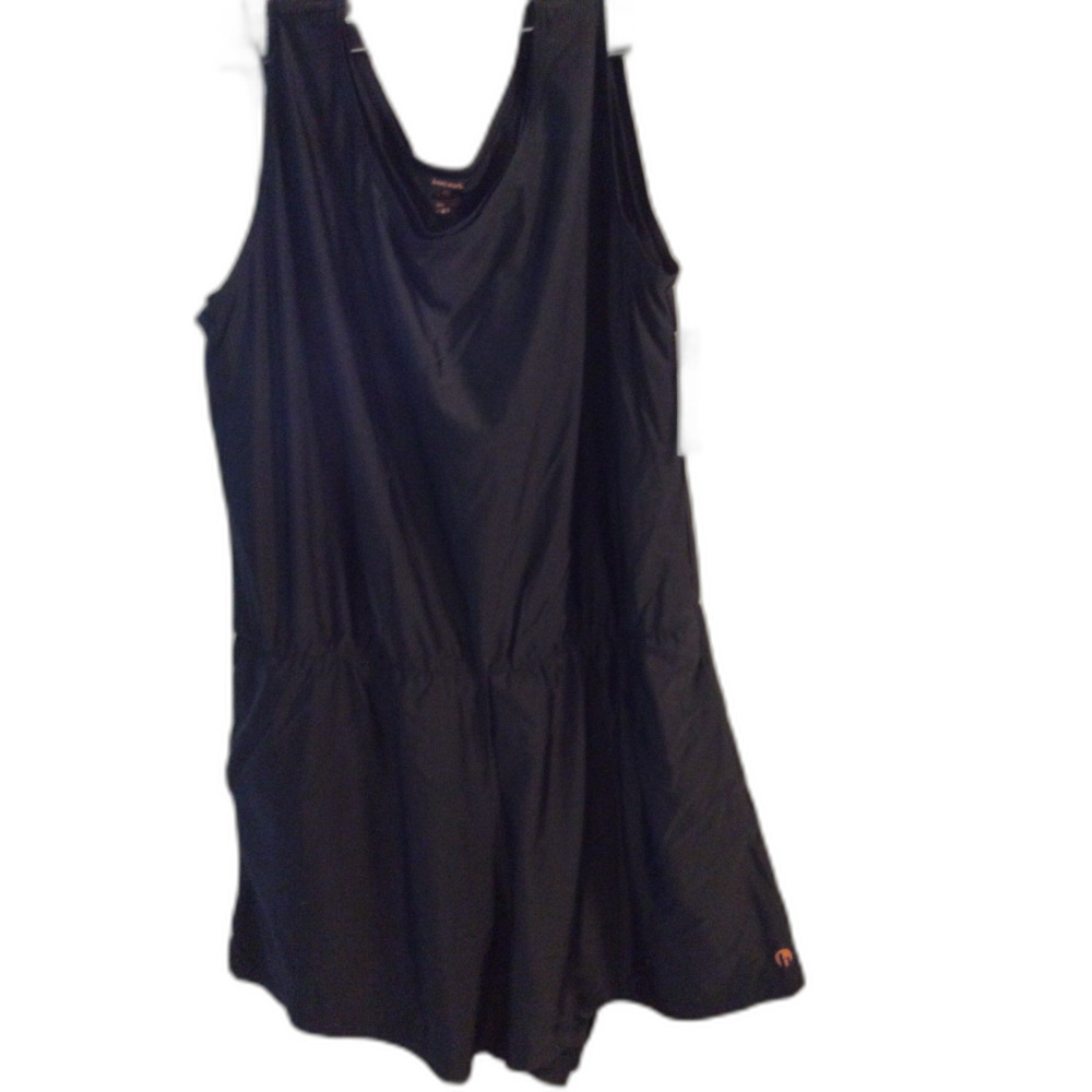Honey Mark Black Swim Romper Modest Beach Plus size 3XL Gorpcore